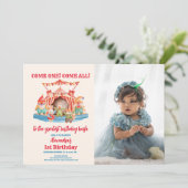 Foto Niedlich Circus Karneval Festival 1. Geburtst Einladung (Stehend Vorderseite)