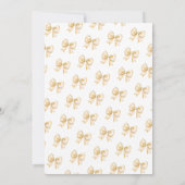 FOTO Niedlich Coquette Gold Bow Sweet 16 Einladung (Rückseite)