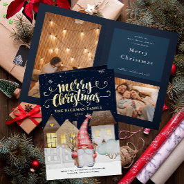 Foto Niedlich Gnomes Winterschnee Frohe Weihnachte