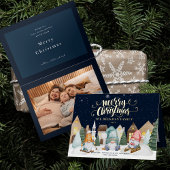 Foto Niedlich Gnomes Winterschnee Frohe Weihnachte