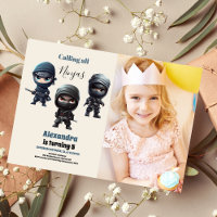 Foto Niedlich Ninja Krieger Kindergeburtstag Party