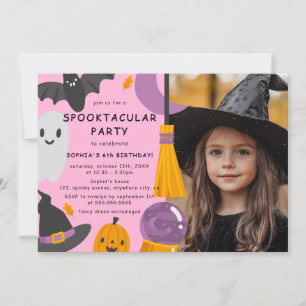 Foto Niedlicher Halloween Kindergeburtstag Einladung