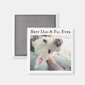 Foto Niedlicher Hund Bester Vater Pal je Blue Deni Magnet (Vorderseite/Rückseite)