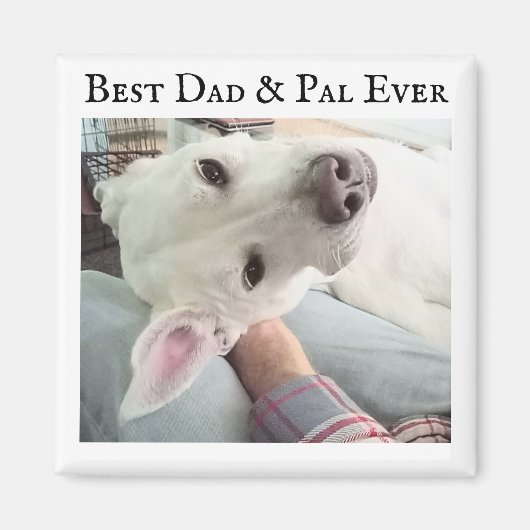 Foto Niedlicher Hund Bester Vater Pal je Blue Deni Magnet (Vorne)