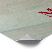 Foto Niedlicher Hunde mit sonnigen Ohren, rot Poster (Ecke)