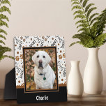 Foto niedlicher Hundeknochen - kundenspezifischer  Fotoplatte<br><div class="desc">Fun Dog Barke Muster Foto Name Plaque - farbenfrohe und stilvolle Kunstwerke perfekt für die Haustiere. Diese lustigen personalisierten Foto Easel Plakate machen große Halterungen für Familie, Freunde, Mitarbeiter, Lehrer, etc.. Das ideale Geschenk für alle Ihre Valentiner, die ihre Hunde Liebe. Modernere, blumige und motivierend Plaques in meinem Geschäft. Zazzle...</div>