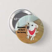 Foto Niedlicher Junghunde mit sonnigen Ohren Button (Vorne & Hinten)
