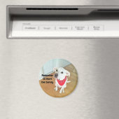 Foto Niedlicher Junghunde mit sonnigen Ohren Magnet (In Situ (Geschirrspüler))