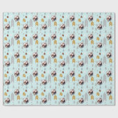 Foto Niedlicher Spaß Weihnachten Geschenkpapier (Flach)