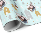 Foto Niedlicher Spaß Weihnachten Geschenkpapier (Rolleneckpunkt)