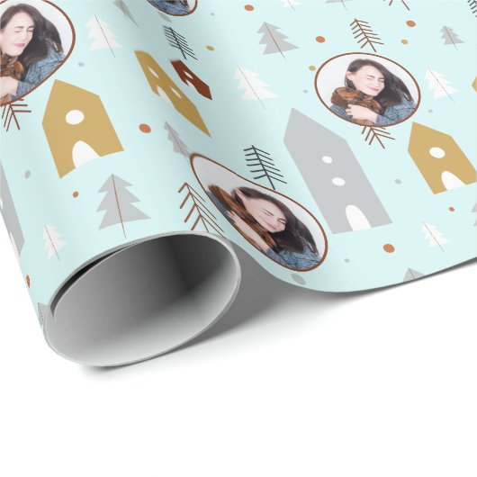 Foto Niedlicher Spaß Weihnachten Geschenkpapier (Rolleneckpunkt)