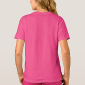 Foto Niedlicher süßer weißer Welpen-Hundefass rosa T-Shirt (Rückseite)