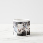 Foto Niedlicher weißer Hund mit bester Freundschaf Espressotasse (Vorderseite)