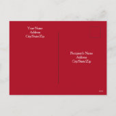 Foto Niedlicher weißer Hund mit Vater Weihnachten (Rückseite)