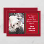 Foto Niedlicher Welpenhund mit Vater Weihnachten (Vorne/Hinten)