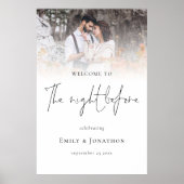 Foto Night Before Wedding Probe Begrüßungszeichen Poster (Vorne)