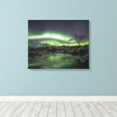 Foto Nordlichtlandschaft Leinwanddruck (Insitu (Holzboden))