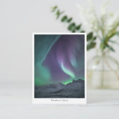 Foto Nordlichtlandschaft Postkarte (Stehend Vorderseite)