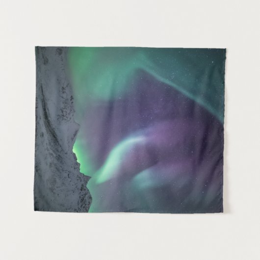 Foto Nordlichtlandschaft Wandteppich (Vorderseite (Horizontal))