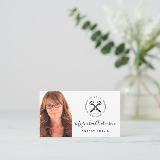 Foto Notar Visitenkarte (Stehend Vorderseite)