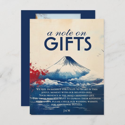 Foto Note on GIFTS Japonesque Harmony with Fuji Begleitkarte (Vorne/Hinten)
