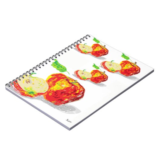 Foto Notebook (80 Seiten B&W) Äpfel Notizblock (Linke Seite)