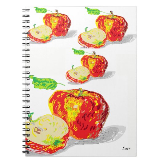 Foto Notebook (80 Seiten B&W) Äpfel Notizblock (Vorderseite)