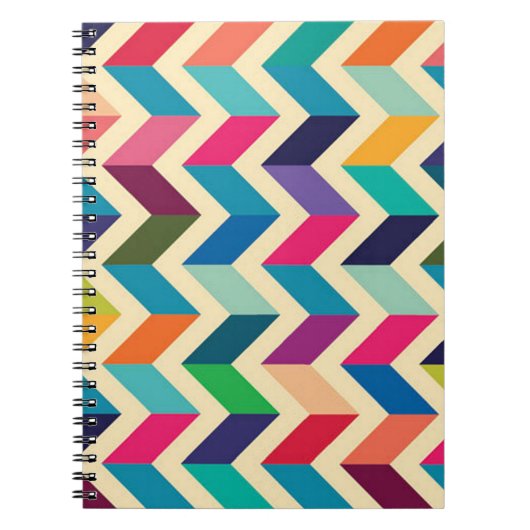 Foto-Notebook/farbenfroh Zickzack Notizblock (Vorderseite)