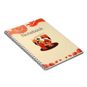 Foto-Notebook in Rot und Beige Notizblock (Rechte Seite)