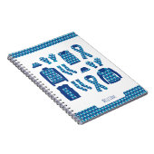 Foto-Notebook mit blauer Raute Notizblock (Rechte Seite)