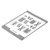 Foto-Notebook mit grauer Raute Notizblock (Linke Seite)