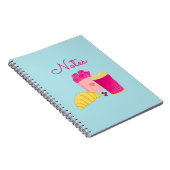 Foto Notebook mit rosa Frühstücksdesign Notizblock (Rechte Seite)