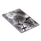 Foto-Notebook mit Schwarzweiß-Blütenspirale Notizblock (Rechte Seite)