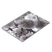 Foto-Notebook mit Schwarzweiß-Blütenspirale Notizblock (Linke Seite)