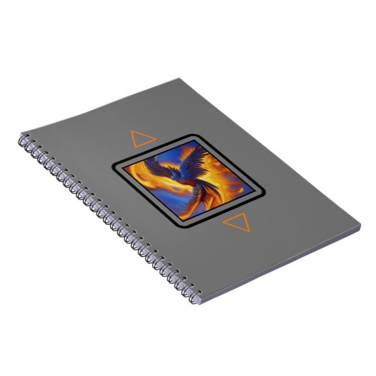 Foto Notebook Phoenix, Gray Cover Spiral Notebook Notizblock (Rechte Seite)