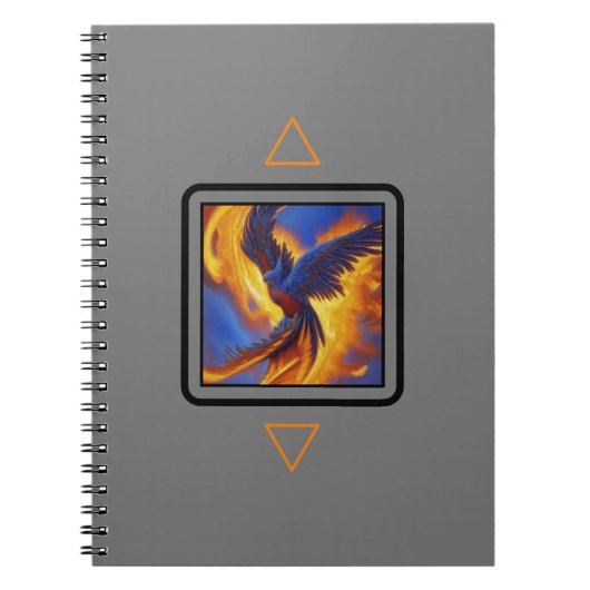 Foto Notebook Phoenix, Gray Cover Spiral Notebook Notizblock (Vorderseite)
