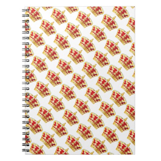 Foto Notebook/Rot und Goldkronen Notizblock (Vorderseite)