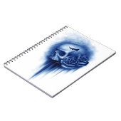 Foto Notebook/Skull mit Rose Notizblock (Linke Seite)