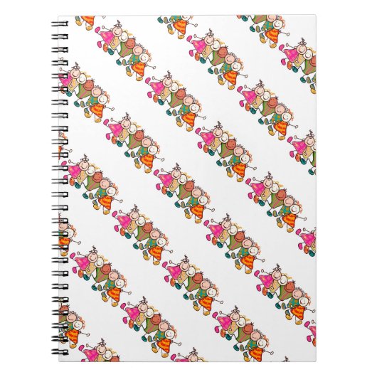 Foto Notebook/Strichmännchen Kinder Notizblock (Vorderseite)
