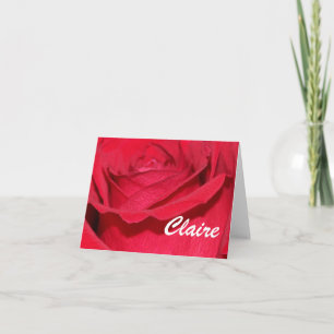 Foto-Notecards für personalisierte Rote Rose
