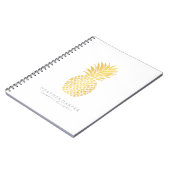 Foto-Notizbuch - Goldananas Notizblock (Linke Seite)