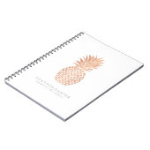 Foto-Notizbuch - Rosen-Goldananas Notizblock (Linke Seite)