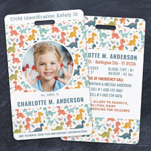 Foto-Notrufnummer Kinder-Identifikation Ausweis