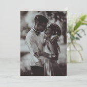 Foto nur Hochzeitseinladung mit QR-Code Einladung (Stehend Vorderseite)