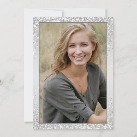 Foto Nurse Abschluss Silver Einladung (Rückseite)