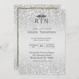 Foto Nurse Abschluss Silver Einladung