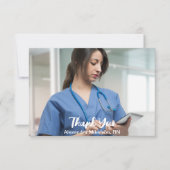 Foto Nursing School Graduate Dankeskarte (Vorderseite)