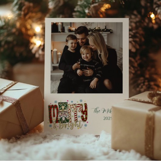 Foto Nussknacker Merry & Bright Weihnachten