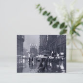 Foto: NYC der 40er Jahre im Regen Postkarte (Stehend Vorderseite)