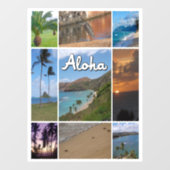 Foto Oahu, Hawaii Fensteraufkleber (Blatt)